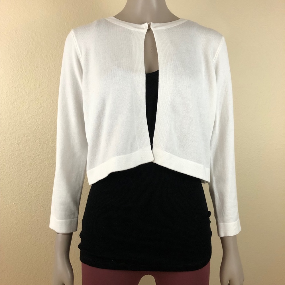 Grace Karin 3/4 sleeve open front single closure cardigan sweater round neck